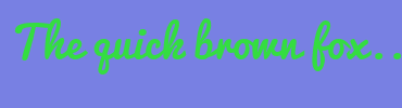 Image with Font Color 34DD41 and Background Color 7880E3